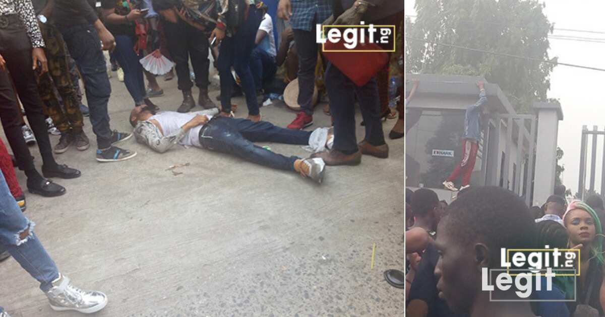 Exclusive! Man faints at BBNaija's 2019 audition in Lagos (photos)