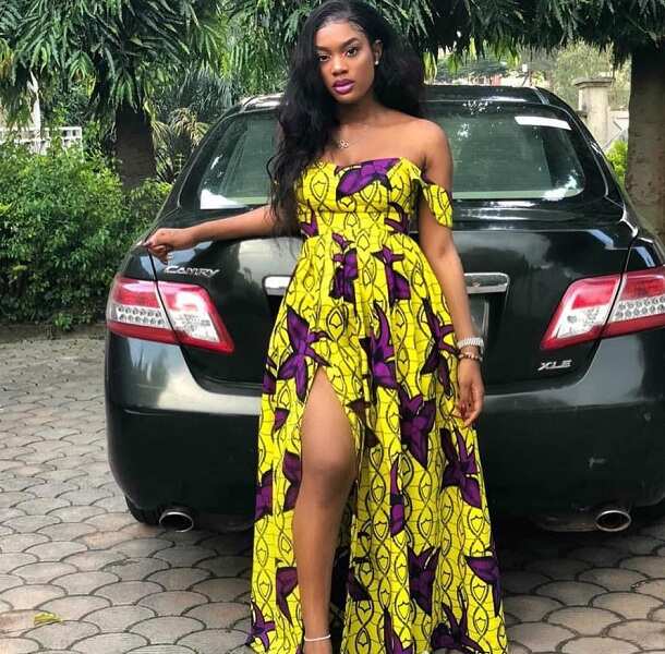 Bella Naija Ankara flared dress