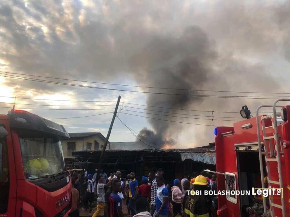 BREAKING: Gas station on fire in Lagos