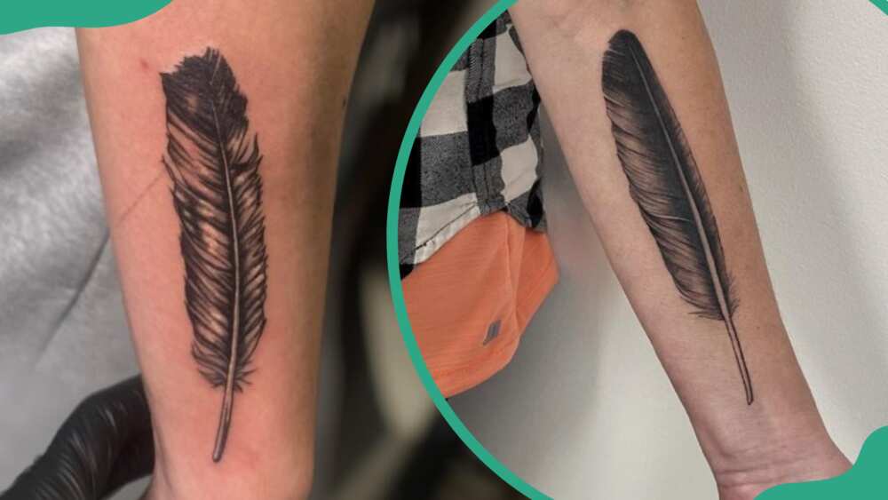 Eagle feather tattoos