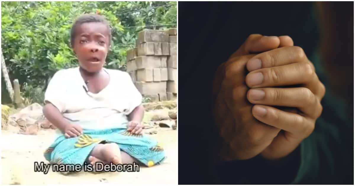 Emotional video shows lady who crawls with her behind as she begs for help