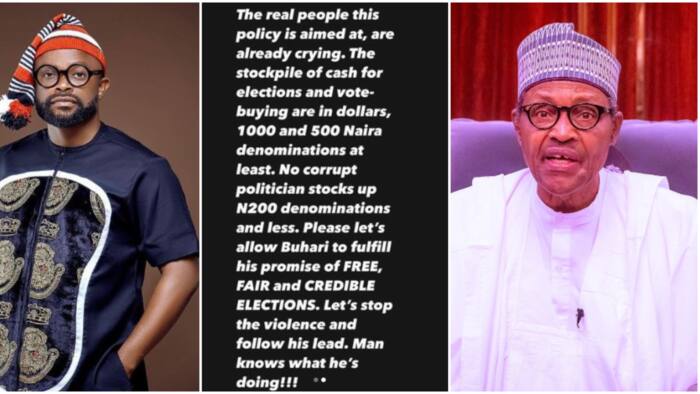 "N200, N100, N50, N20 are enough to satisfy the needs of the common man": Okon Lagos reacts to Buhari's policy