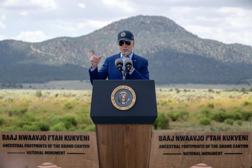 US President Joe Biden discussed investments in conservation and protecting natural resources during a trip to Arizona including a stop at the Grand Canyon US President Joe Biden discussed investments in conservation and protecting natural resources during a trip to Arizona including a stop at the Grand Canyon