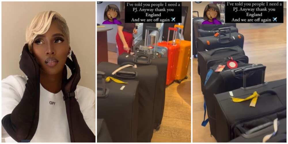 Tiwa Savage/travel luggage
