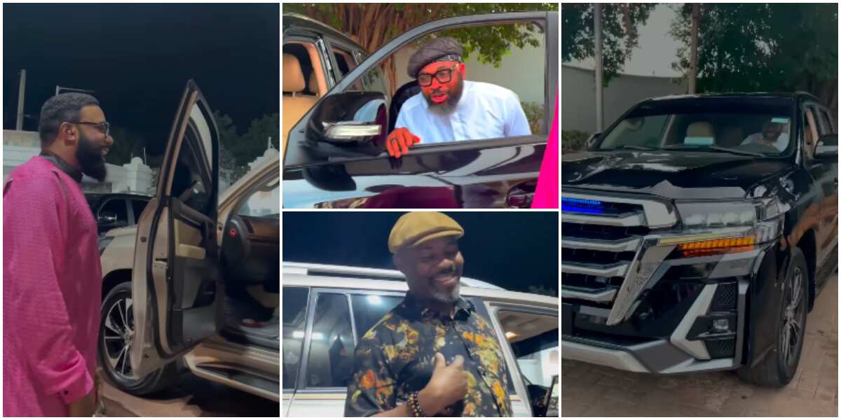 See the expensive automobiles billionaire E-Money just gifted comedians Okey Bakassi, Yaw