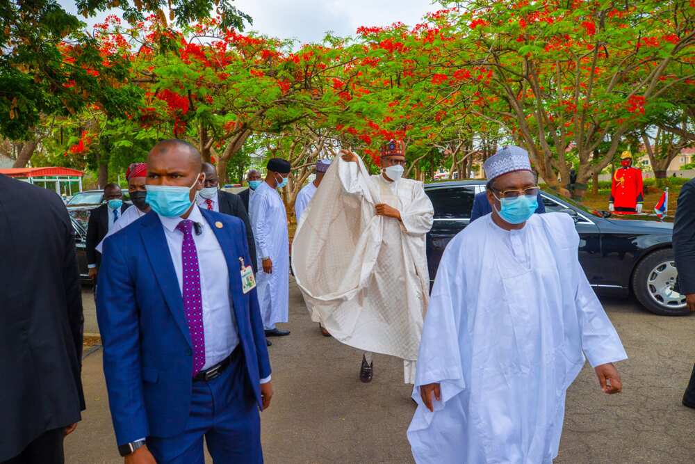 Buhari at Mambila Barracks