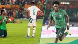 AFCON 2023: Ola Aina kneels in front of Cameroonian player to pray after final whistle against them