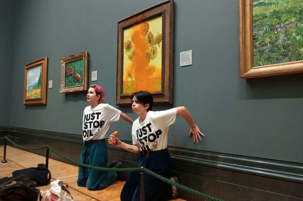 Protesters recently threw tomato soup over a Van Gogh painting in London
