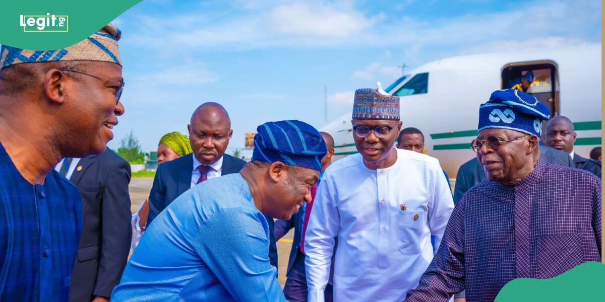 Just in: Tinubu lands in Lagos for key engagements, photos, videos surface online