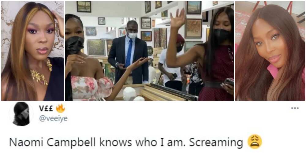 Naomi Campbell knows who I am: BBNaija star Vee reacts in excitement after meeting lookalike idol