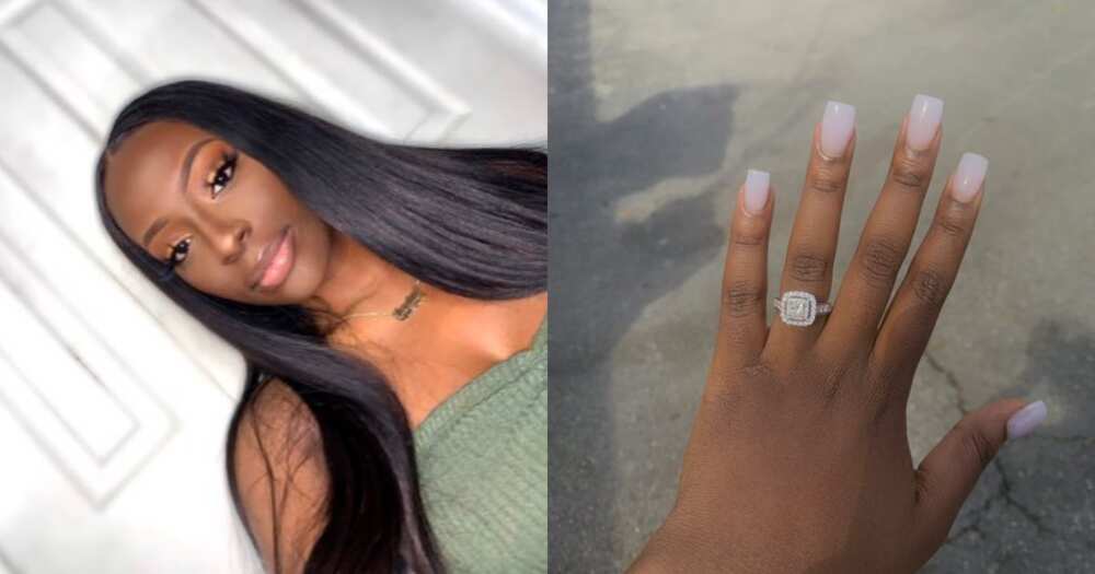 Young Lady Heads Online to Swoon over Her Flashy New Engagement Ring
