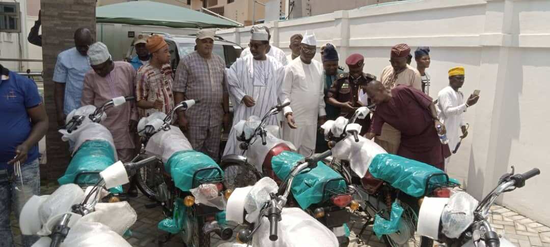 Gani Adams distributes 10 motorcycles to southwest security group to tackle Insecurity