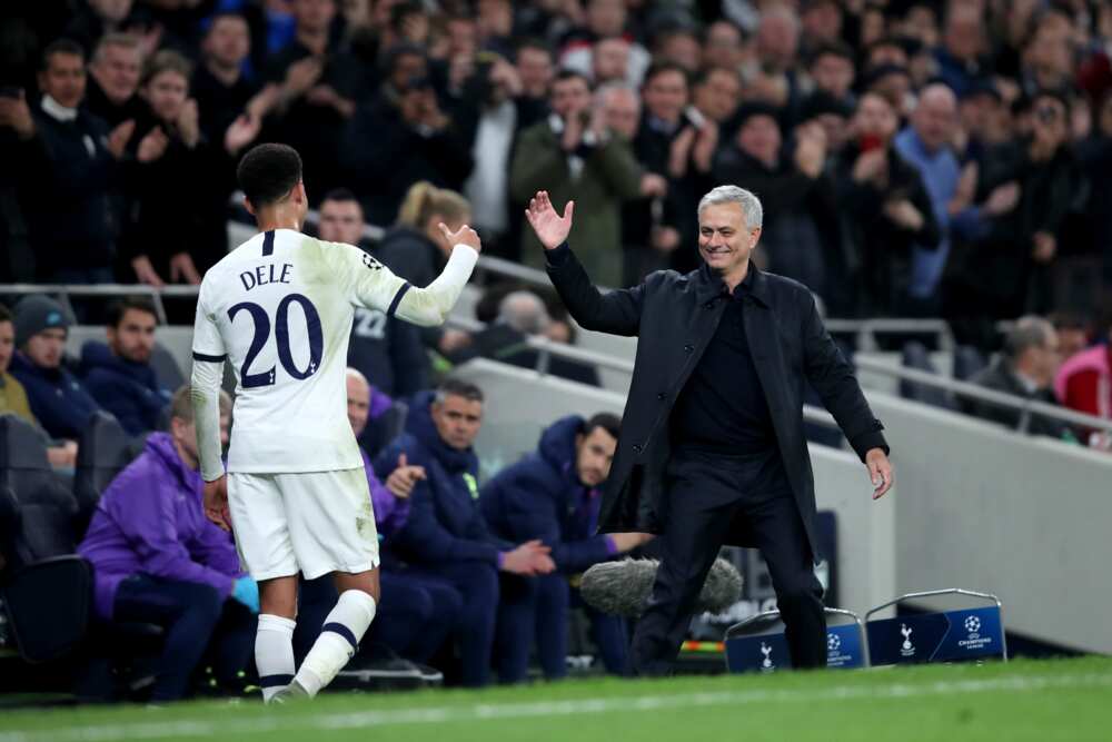 Jose Mourinho and Dele Alli in action for Spurs