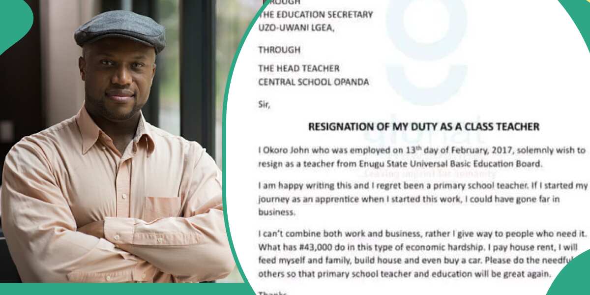Enugu class teacher leaves boss heartbreaking letter as he quits job after 6 years