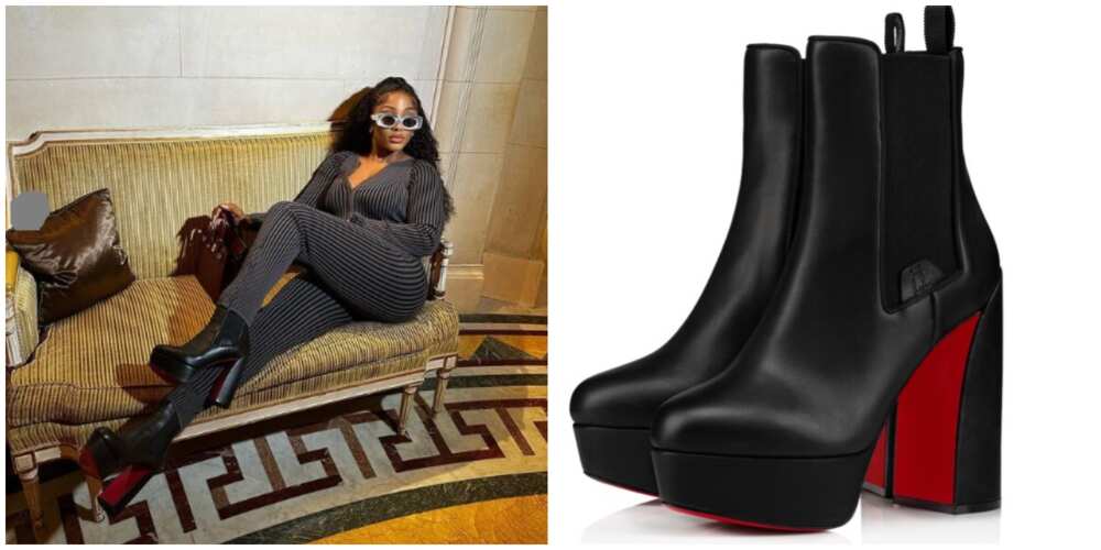 Mercy Eke's Parisian Fashion Statement: N500k Louboutin Boots Paired with  Stylish Ensemble 