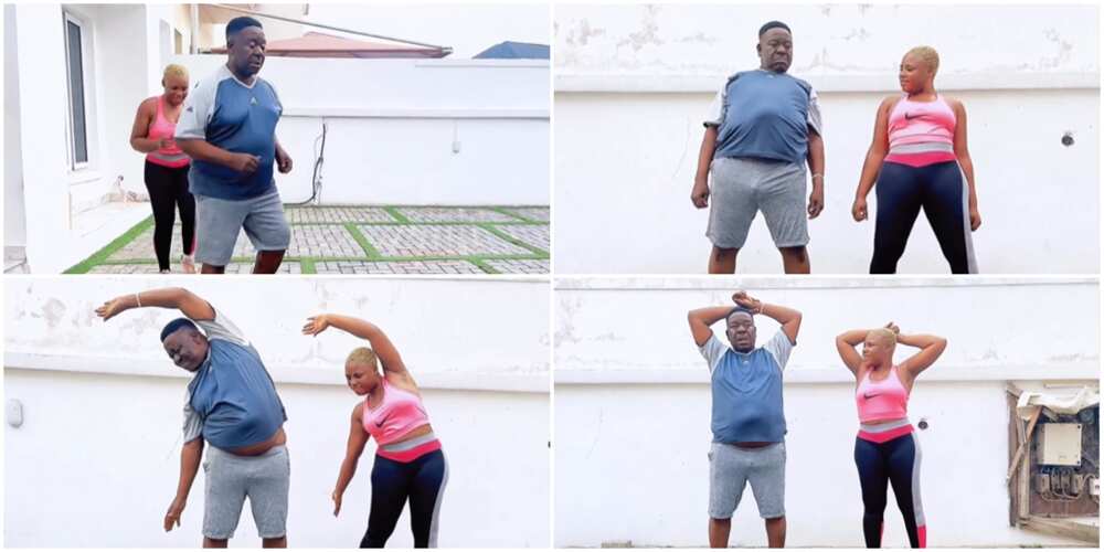 Mr Ibu exercising