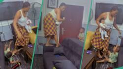"My house is on fire": Nigerian mum of 3 boys chases her sons around the house in viral video