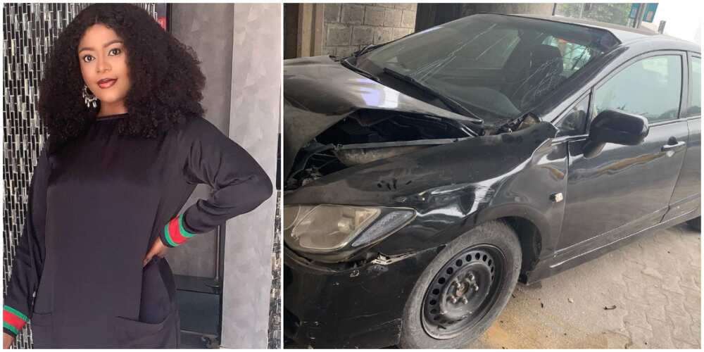 Didi Ekanem recounts abandoning her car at police station after hitting road user, thanks God for his life
