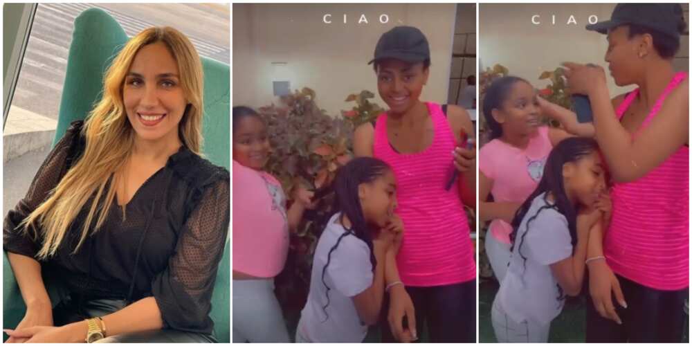 Laila Nwoko jokingly passes off her daughters as Regina Daniels', shares cute video