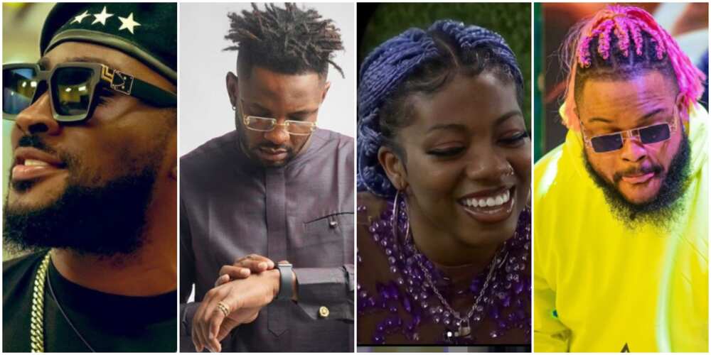 BBNaija: Pere, Cross, Angel and Whitemoney BBNaija: Pere, Cross, Angel and Whitemoney