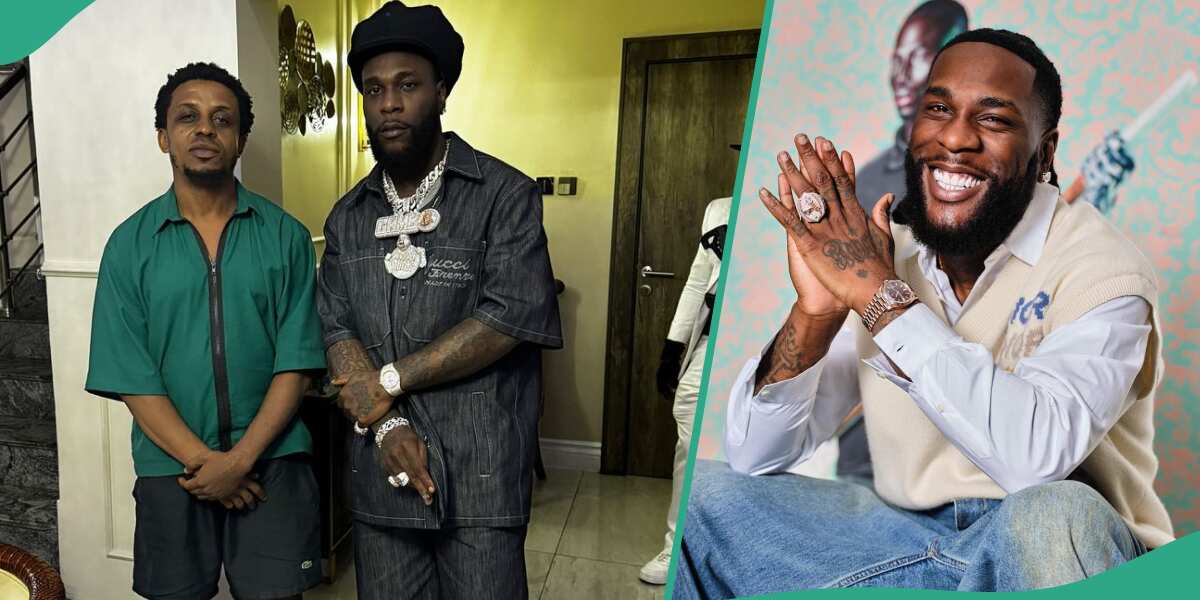 See the beautiful clip of Burna Boy visiting his childhood friend who helped him before fame, see what he did for his mother