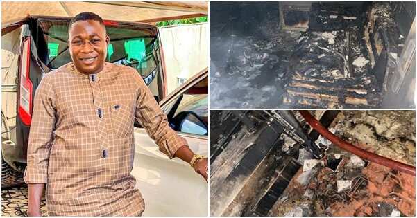 Sunday Igboho says his house was razed down by unknown gunmen