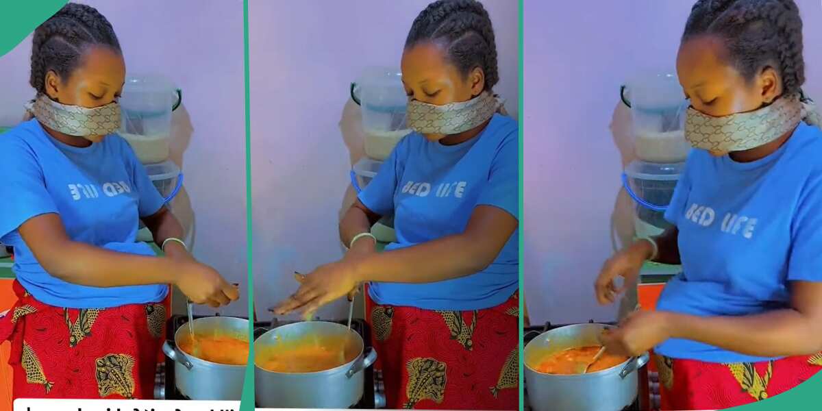 Video: See how this pregnant woman prepared food in the kitchen, you will be amazed