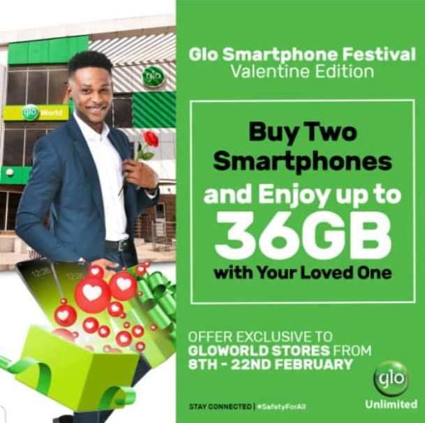 Glo customers to get free 36GB in Valentine Season Smartphone Festival