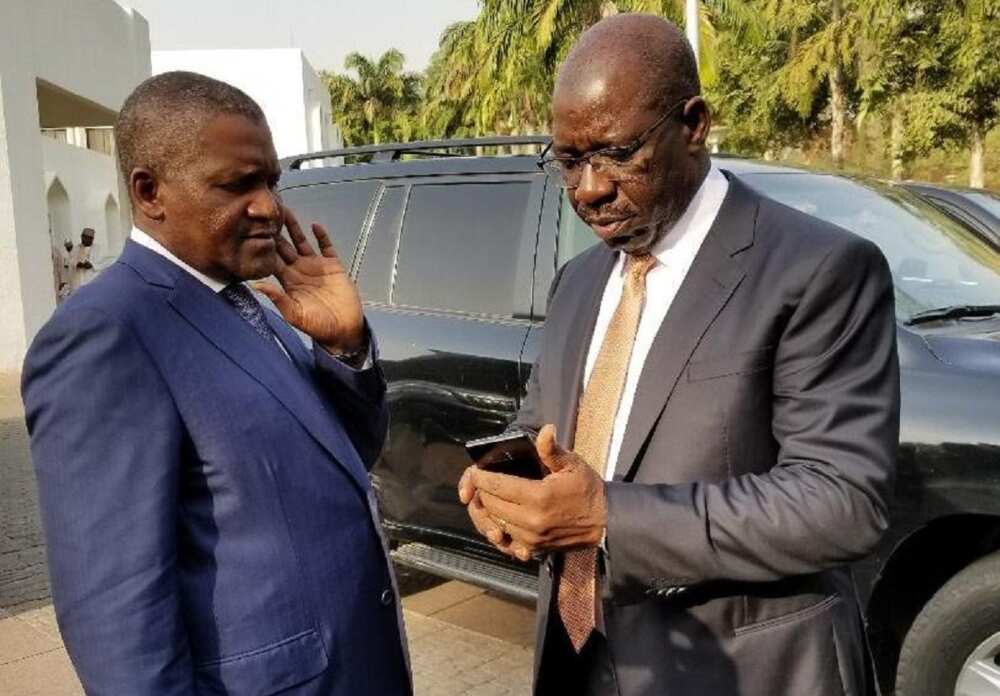 Goyon bayan Obaseki: Aliko Dangote ya yi karin bayani