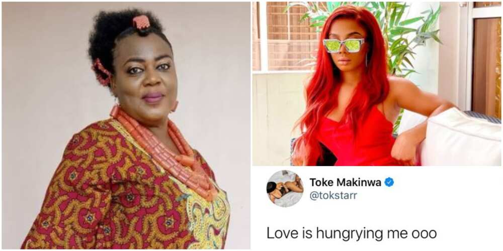 After Deceiving Young Girls: Actress Uche Ebere Reacts to Toke Makinwa’s Post on Being Hungry for Love