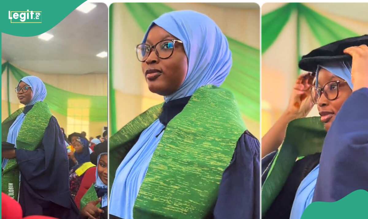 WATCH: School celebrates lady who graduated with a first class, earns best graduating student as well