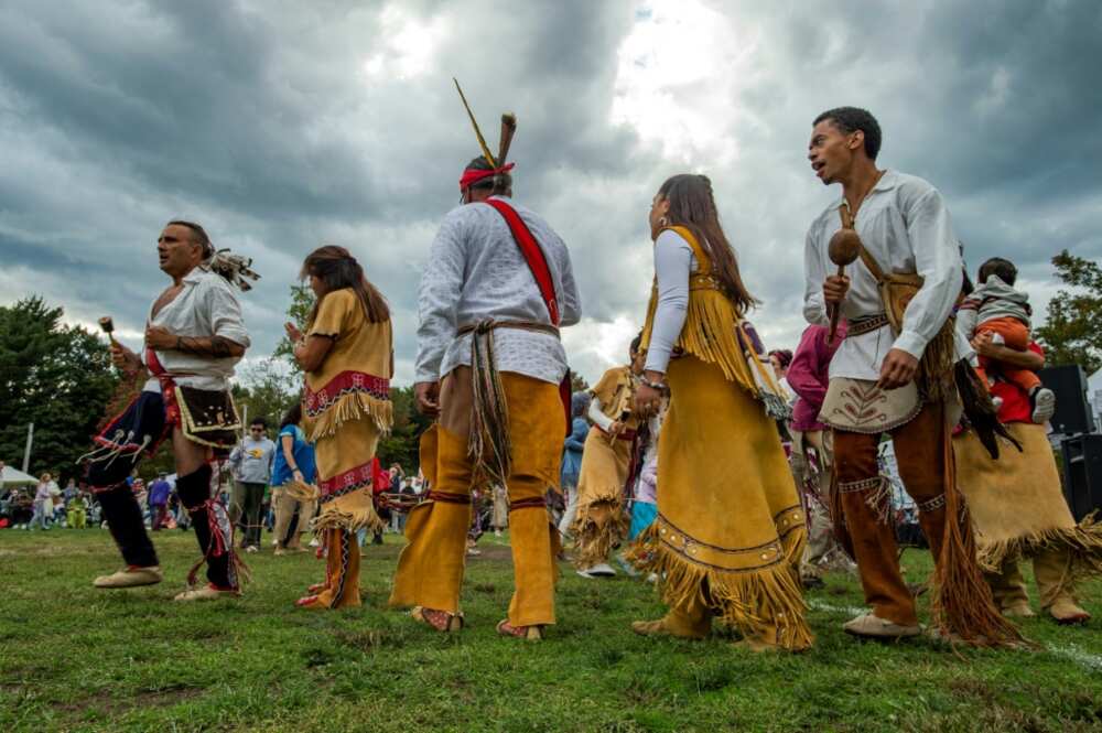 Members of the Wampanoag tribe mark Indigenous Peoples Day in Massachusetts