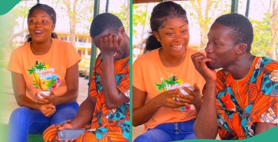 Video shows Nigerian man shedding tears as beautiful lady toasted him, causes stir
