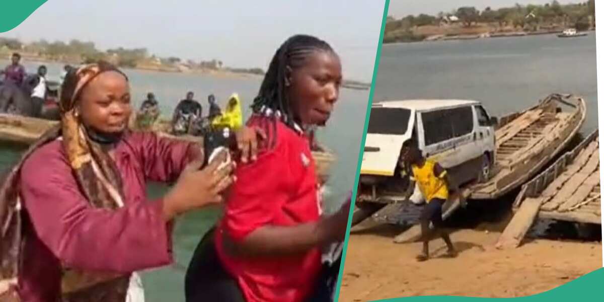 Watch the funny video of Lady corper, who was posted to serve in Taraba, showing canoe loading bus at Riverbank
