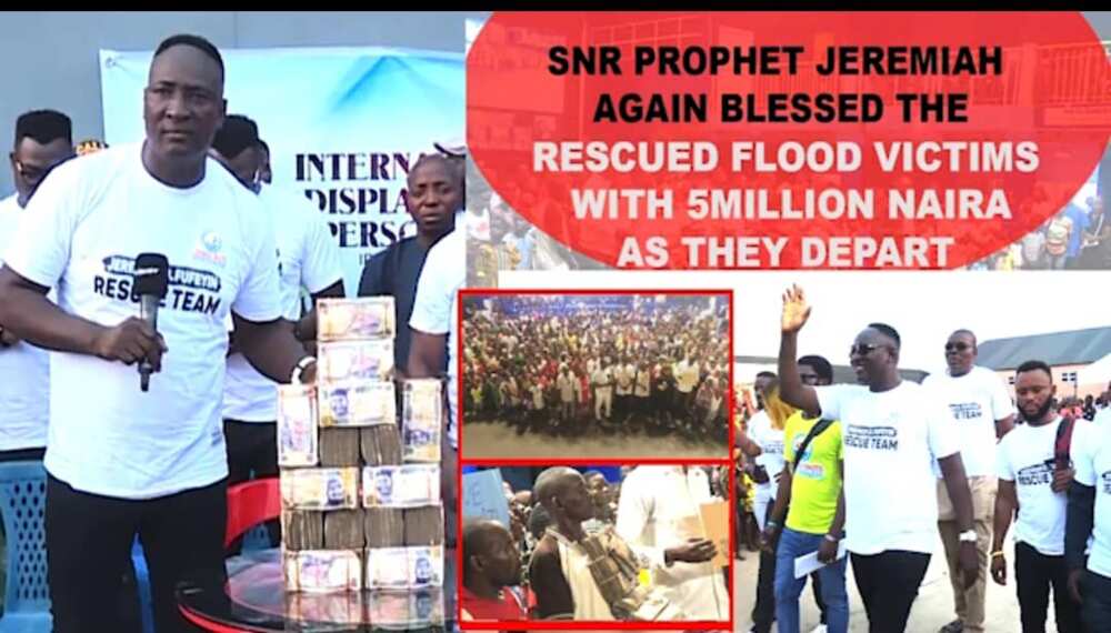 Flood Victims Rescued by Prophet Jeremiah Fufeyin Return Home with N5million Cash Gifts