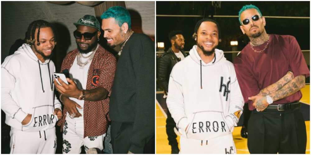Chris Brown links up with Davido and Pocolee, Pocolee and Chris Brown