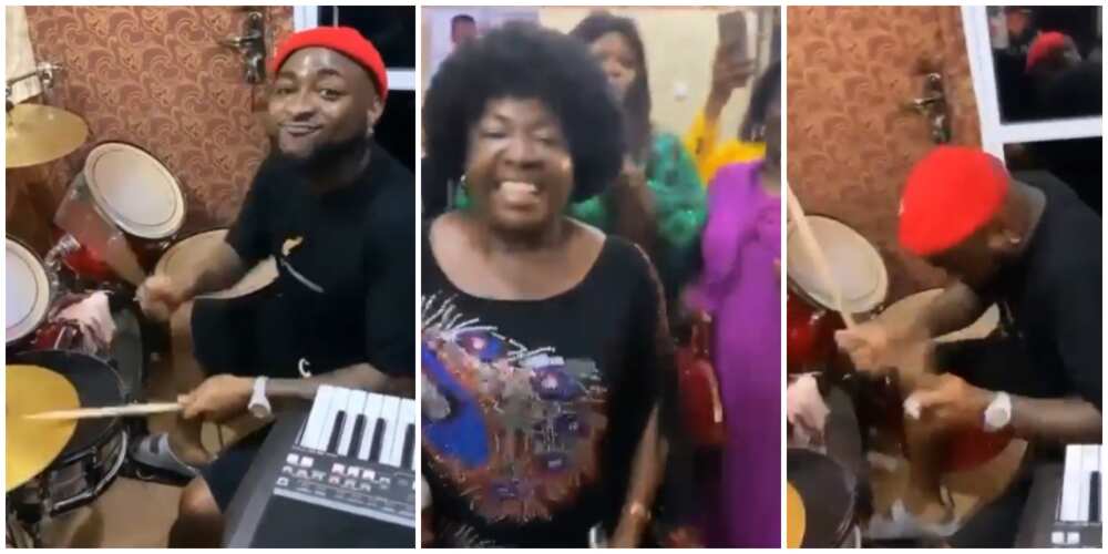 Davido spotted drumming during praise and worship session in Asaba (Video)