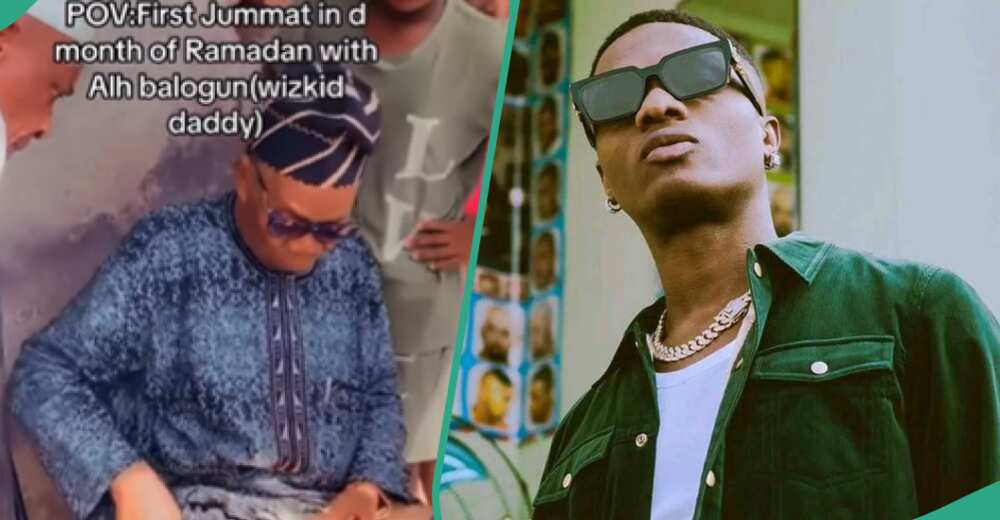 Wizkid's dad shows love to people at his mosque