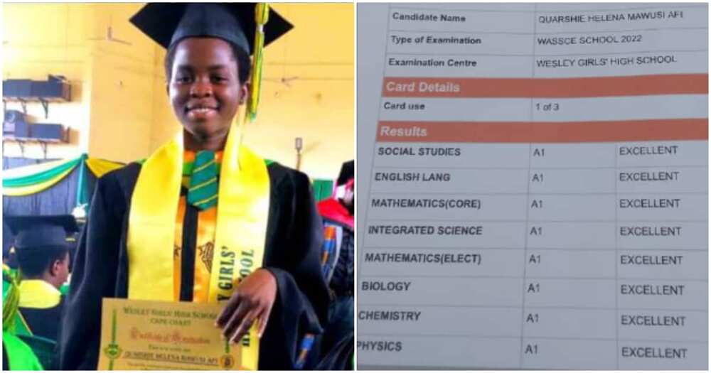 Ghanaian girls bags 8A's in WASSCE, gilr clears 2022 WASSCE with 8A's