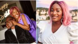 "My pink-haired angel": Femi Otedola pens beautiful note to DJ Cuppy as she clocks 30