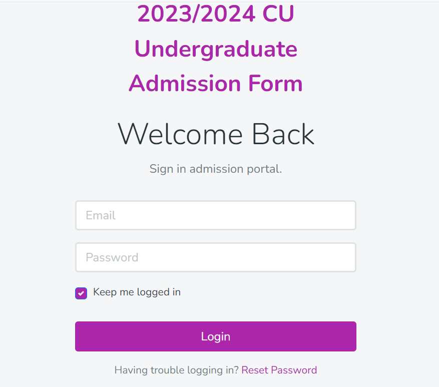Covenant University login portal