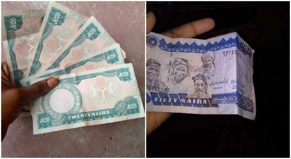 Old N20 and N50 notes phased out by the CBN.