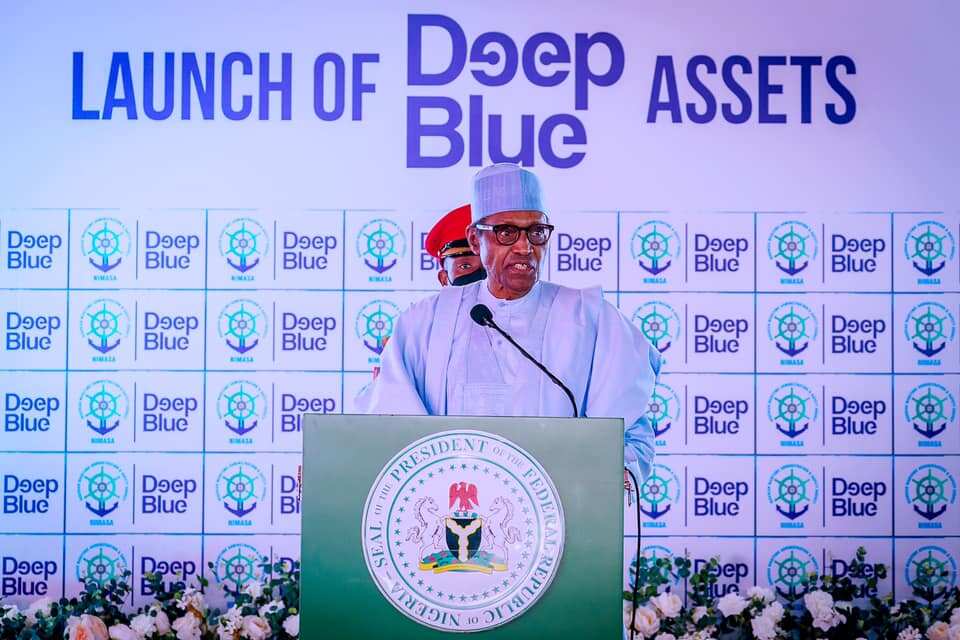 Buhari at the launch of deep blue