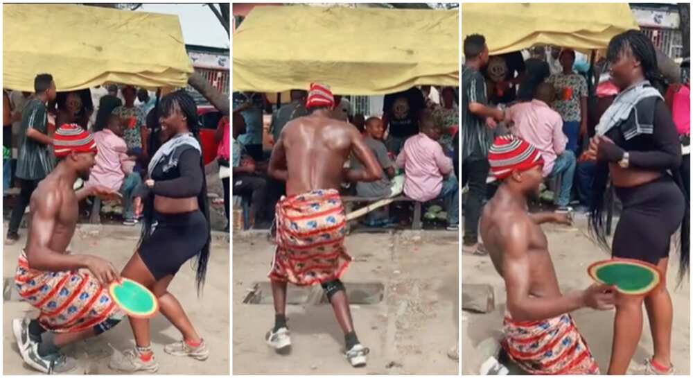 An Igbo traditional dancer in wrapper took to the streets, dances to Baby Oku by Flaour in stunning video.