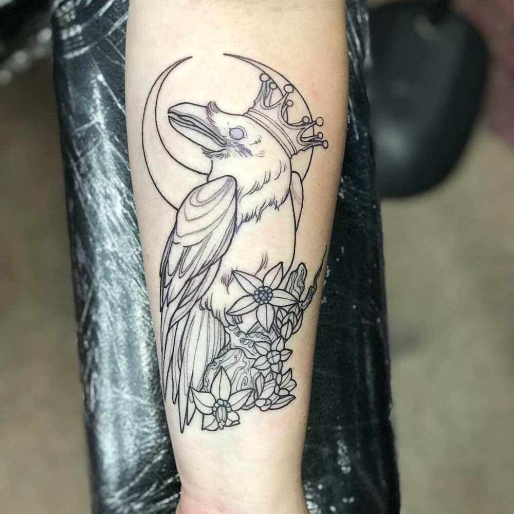 odin raven tattoo