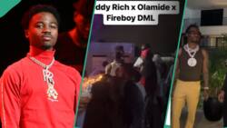 “Baddo na baba”: Video of Roddy Rich hanging out with Olamide, Asake and Fireboy DML goes viral