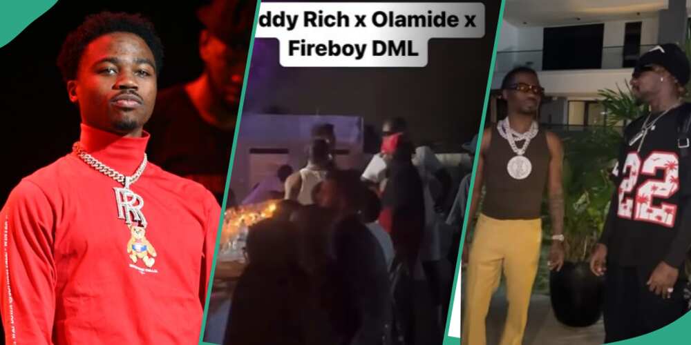 Roddy Ricch hangs out with Olamide, Asake and other YBNL artists