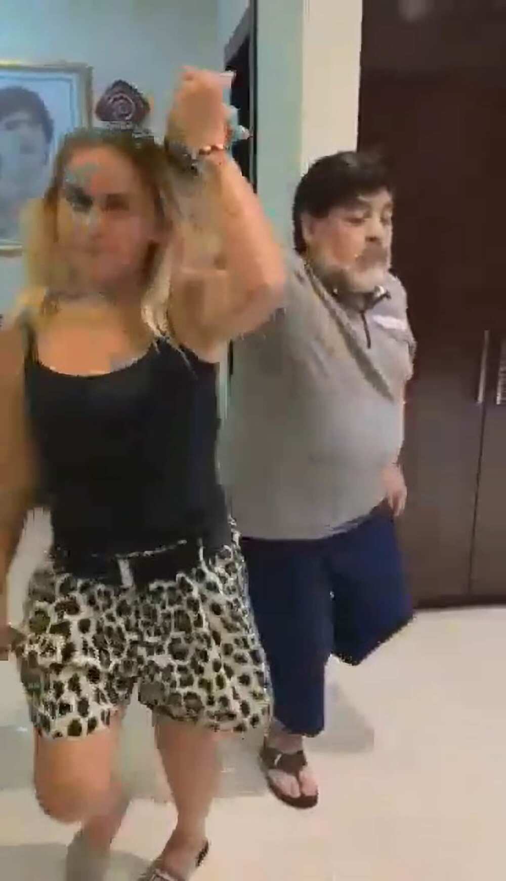 Diego Maradona drops trousers as he dances with ex-girlfriend in viral video