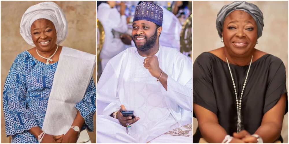 Actor Femi Adebayo and his mum