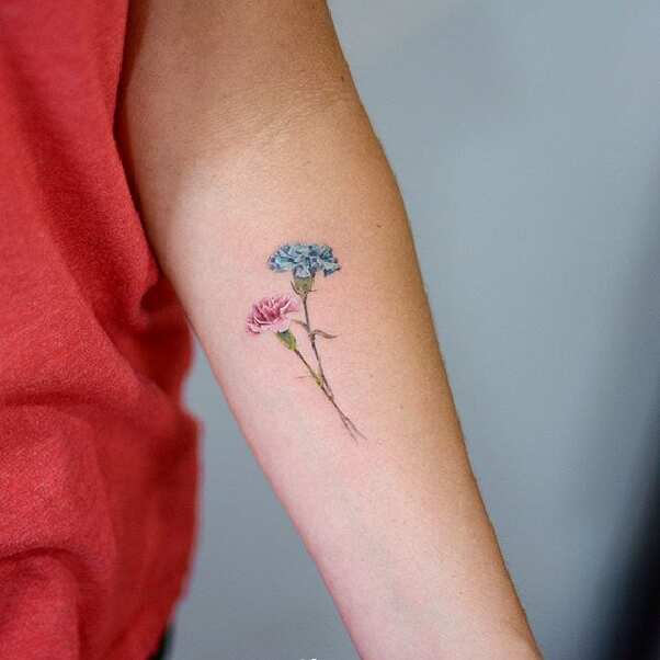 January Birth Flower Tattoo Designs {The Carnation} - Tattoo Glee